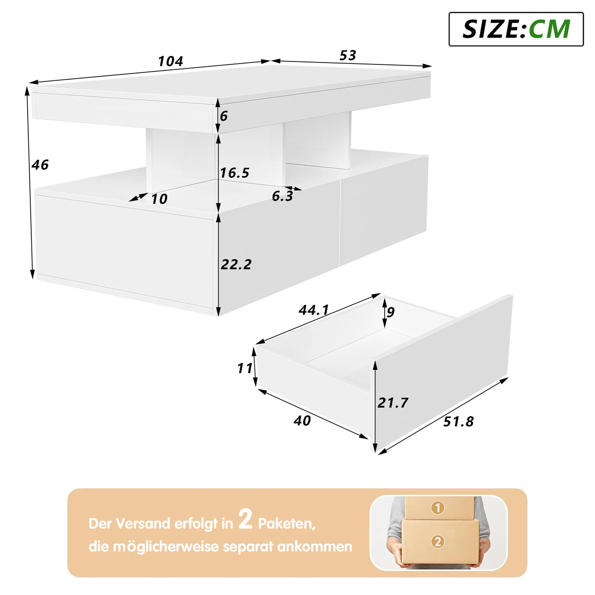 Modern Coffee Table with Storage