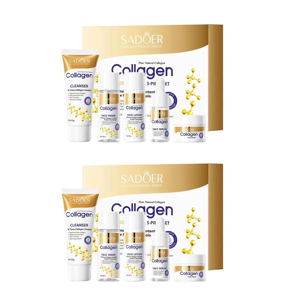 5-Piece Collagen Skincare Set for Travel