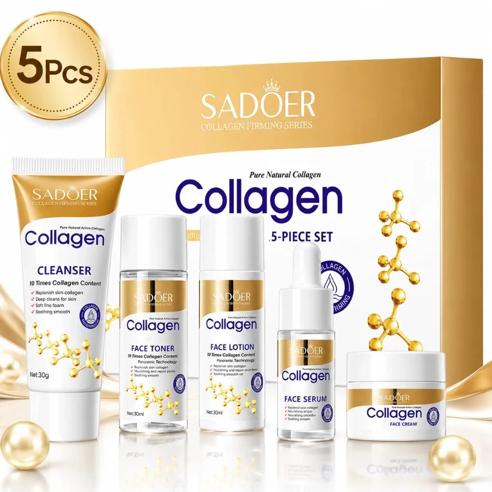 5-Piece Collagen Skincare Set for Travel