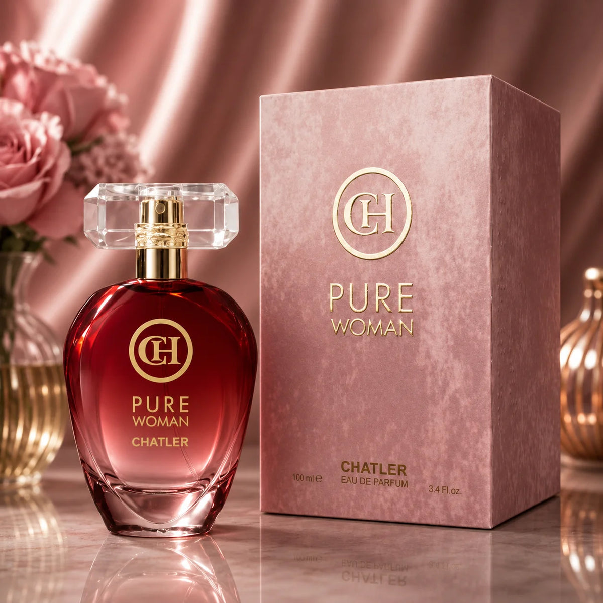 Chatler Pure Woman Eau de Parfum for Women, 100 ml