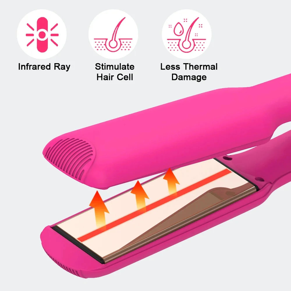 Titanium Hair Straightener & Curler, 100–230°C
