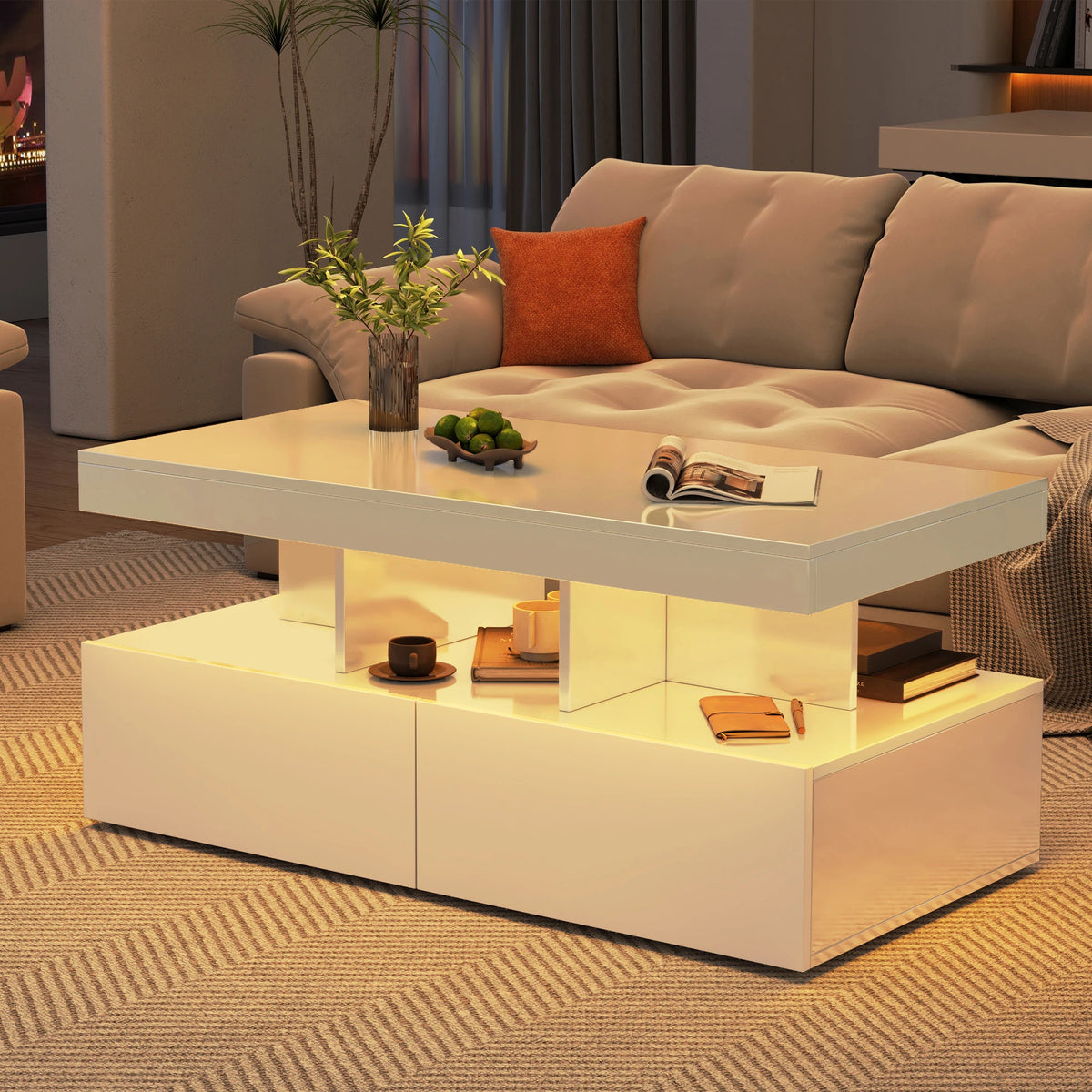 Modern Coffee Table with Storage