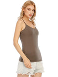 Women's Crewneck Backless Stretch Camisole Top