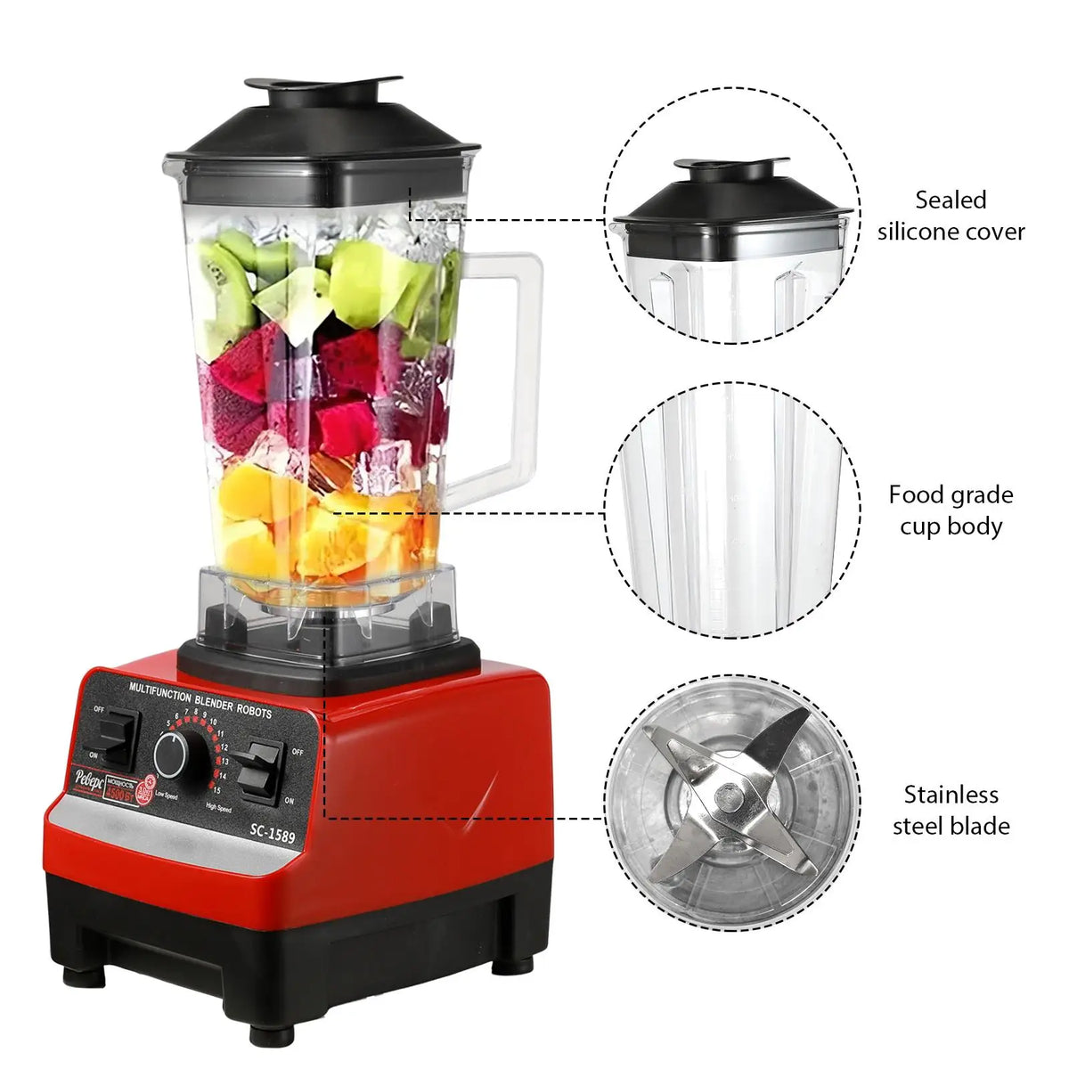 Lpnove 2 L 950 W Countertop Blender