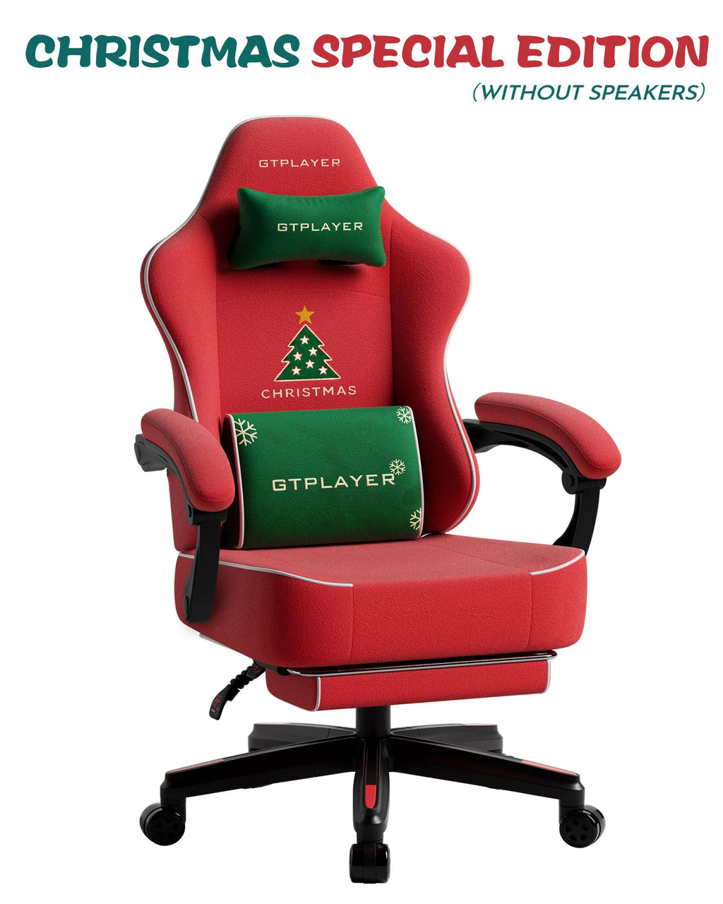 GTPLAYER Gaming Chair with Footrest & Built-In Speakers
