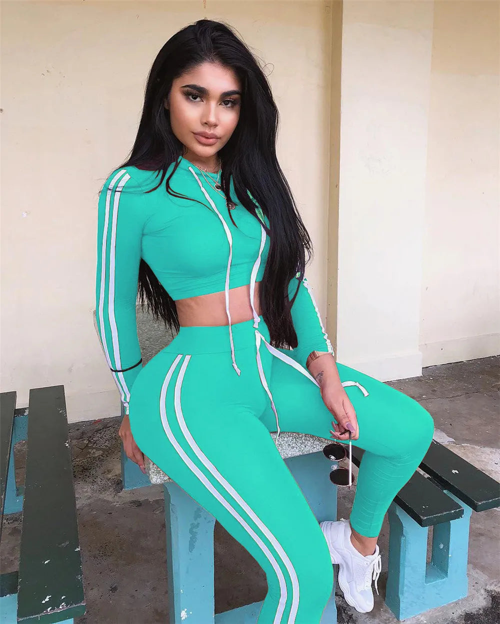 Women’s Cropped Hoodie & High-Waist Jogger Set