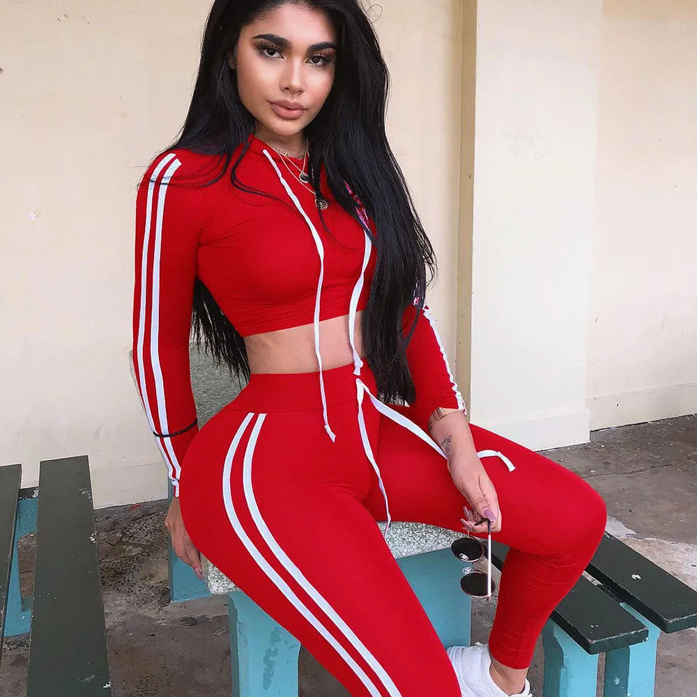 Women’s Cropped Hoodie & High-Waist Jogger Set