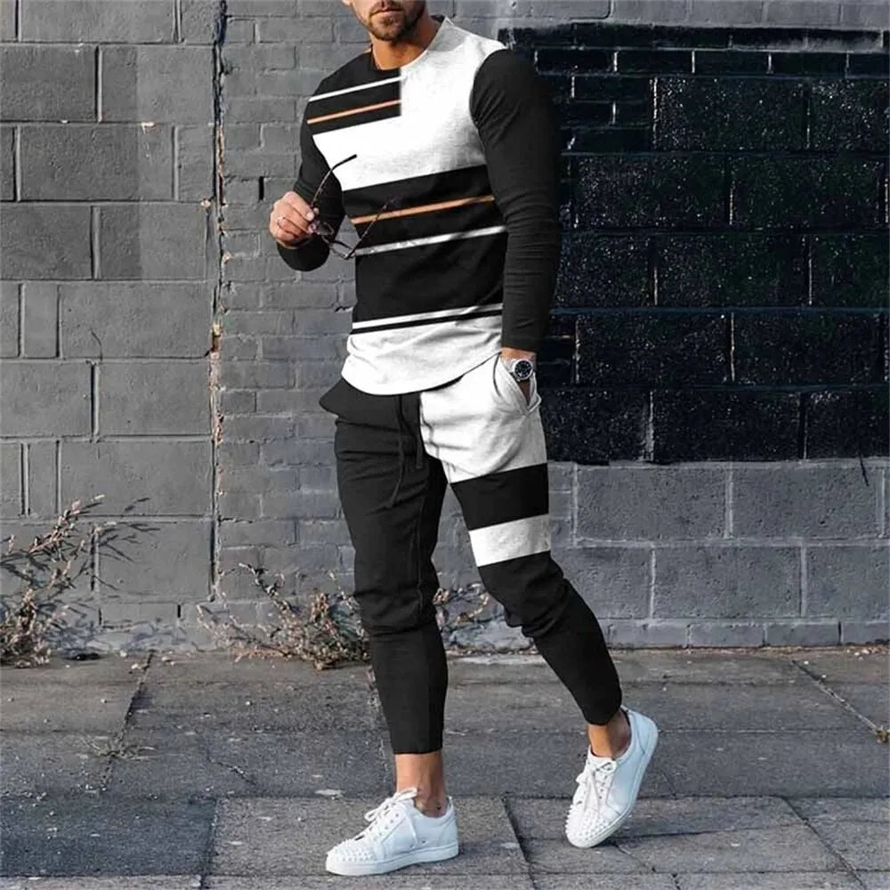 Men’s Printed Sweatshirt & Sweatpants Set