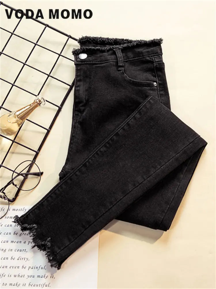 Women's High-Waisted Stretch Skinny Jeans | Model Pink