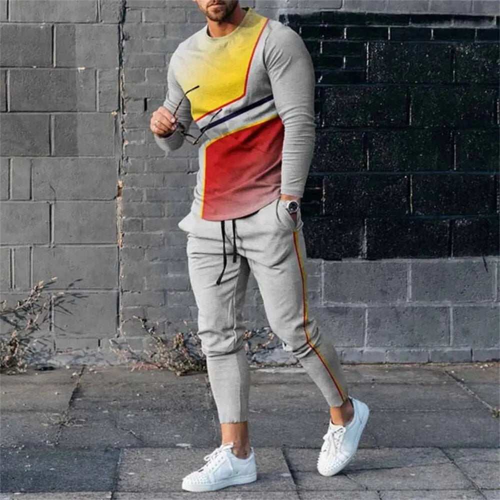 Men’s Printed Sweatshirt & Sweatpants Set