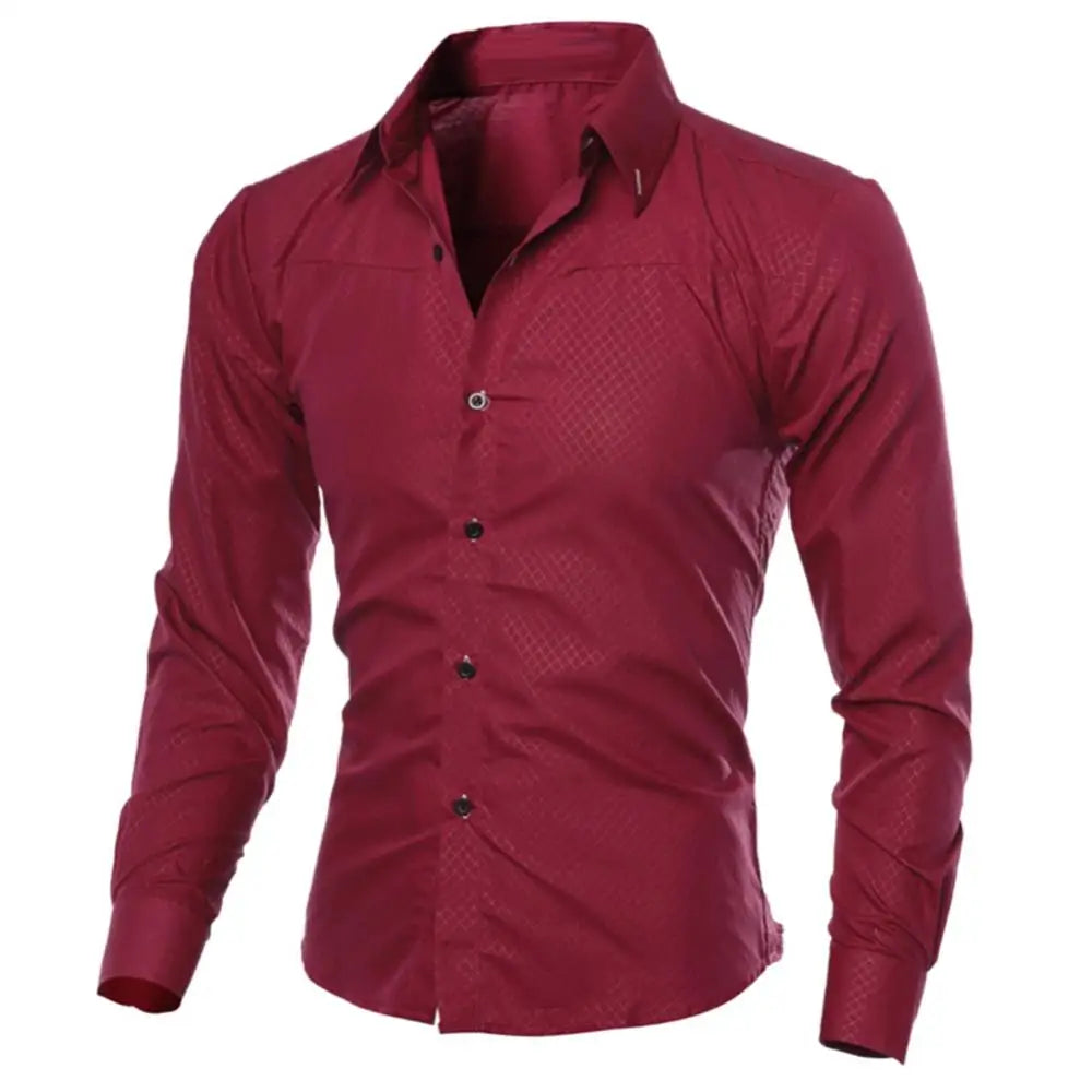 Men’s Slim-Fit Long-Sleeve Dress Shirt