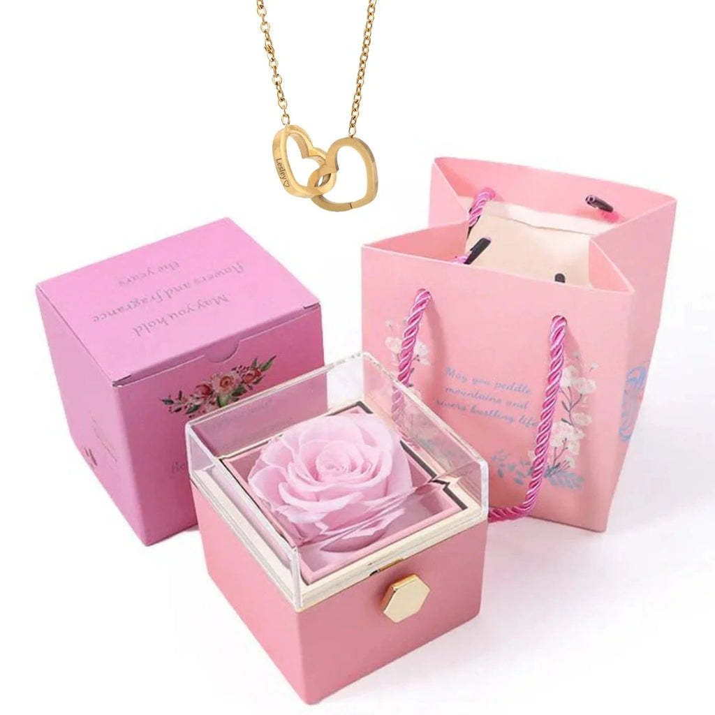 Personalized Rotating Heart Pendant Necklace