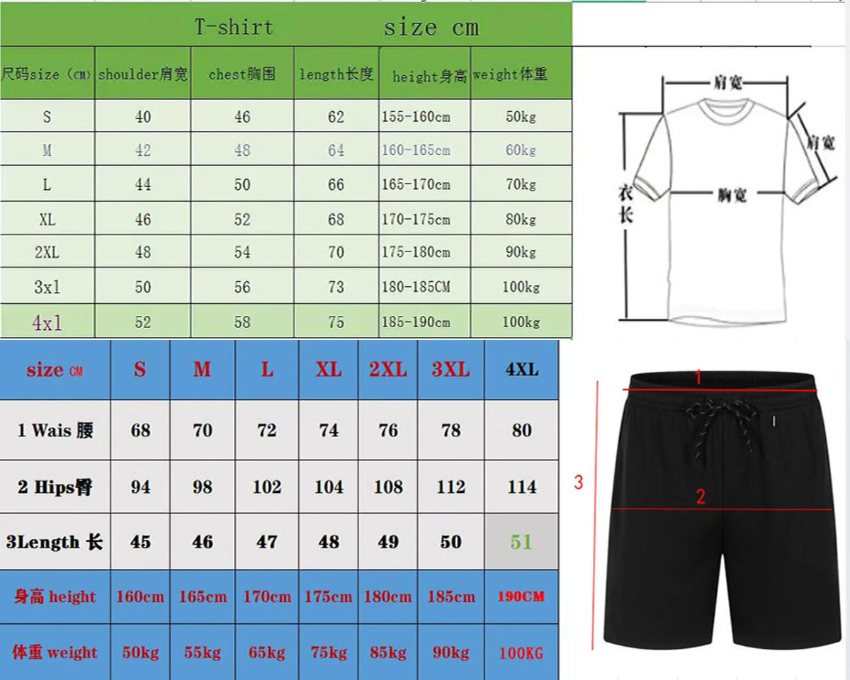 Men’s Two-Piece T-Shirt and Shorts Set