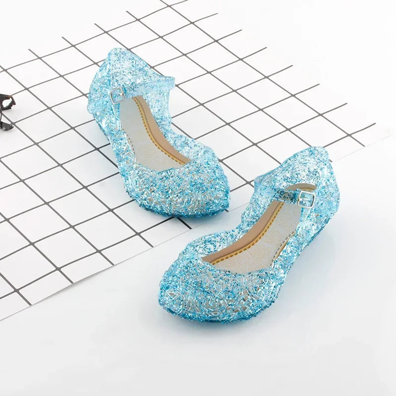 Girls' Buckle-Strap PU Leather Sandals