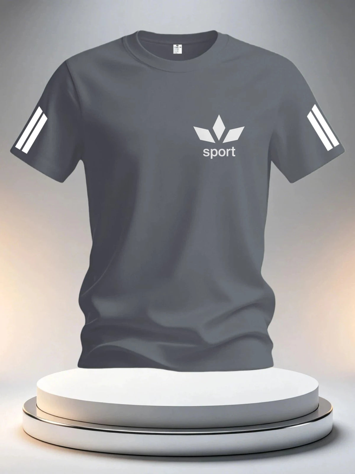 Men's Striped Graphic Sport T-Shirt