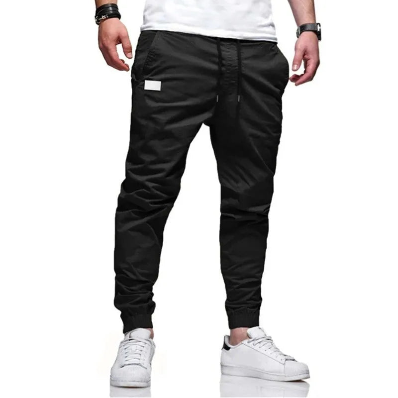 Men's Slim-Fit Herringbone Cargo Jogger Pants