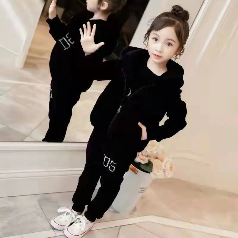 Kids’ 3-Piece Fleece Tracksuit – Jacket, Sweater & Trousers