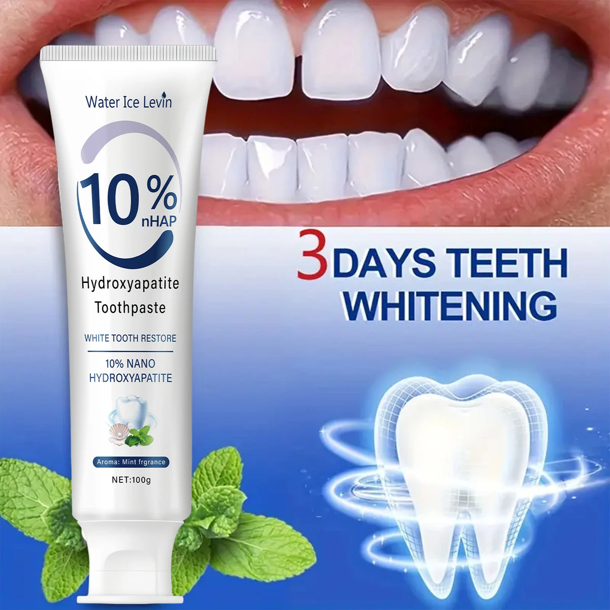 Mint Toothpaste with Calcium Hydroxyapatite, 100 g