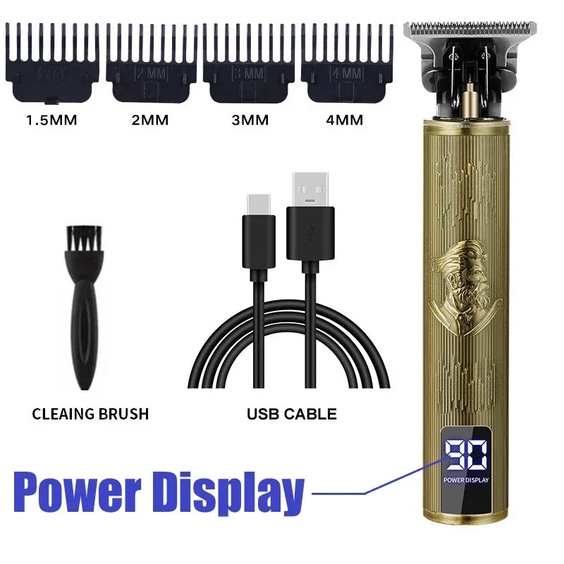 Cordless USB Hair Clipper with Stainless Steel Blade