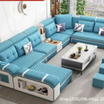 Modern U-Shaped Sectional Sofa with Removable Covers