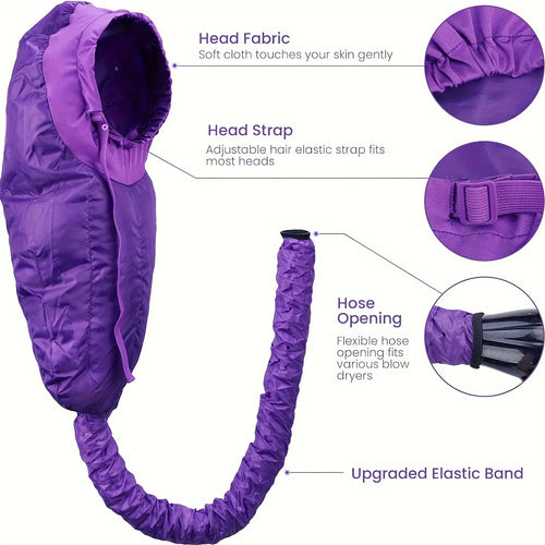 Bonnet Hair Dryer Attachment with Adjustable Strap