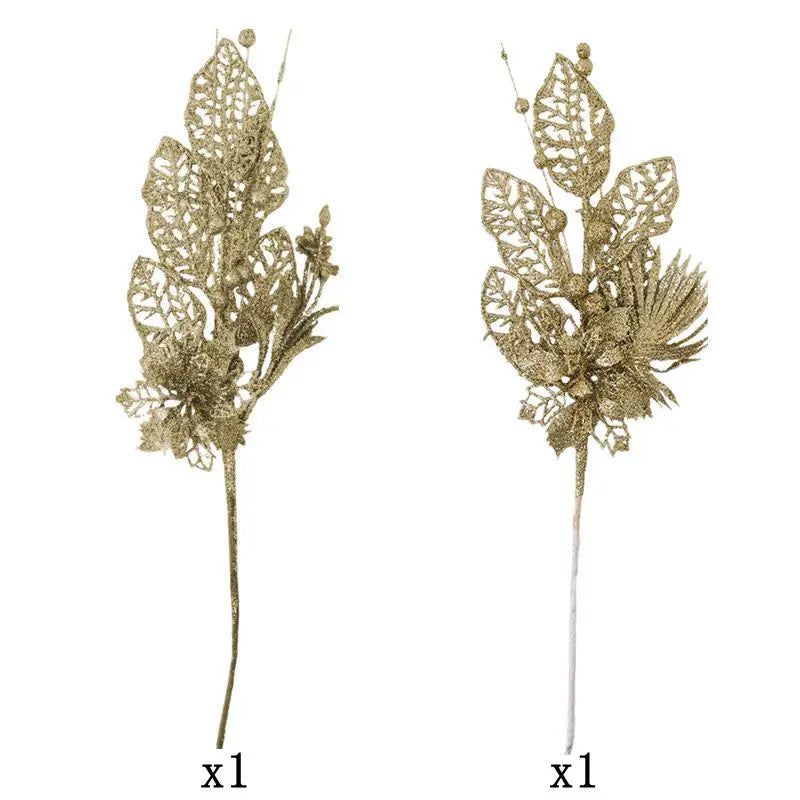 Glitter Christmas Berry Stems – Set of 2