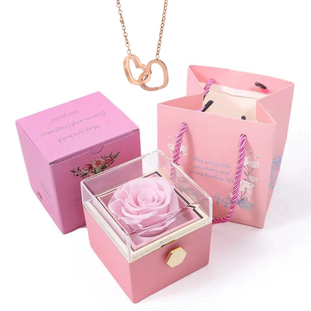 Personalized Rotating Heart Pendant Necklace