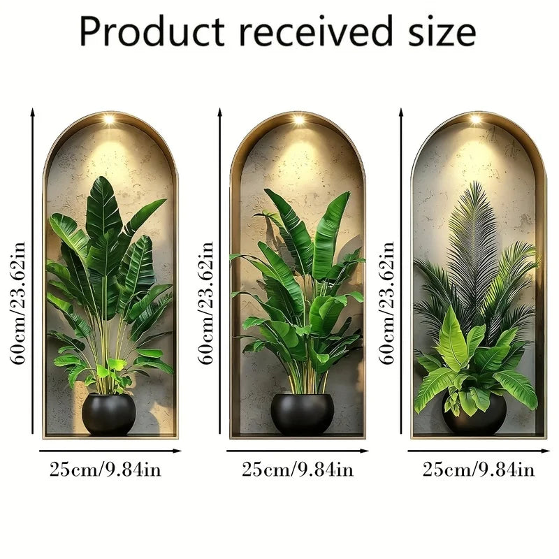 Watercolour Plant Wall Stickers – Self-Adhesive Decor