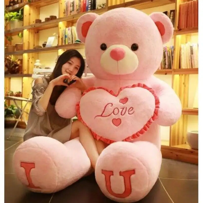 I Love You Plush Teddy Bear, 80 or 100 cm