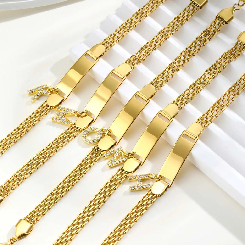 Personalized Stainless-Steel Initial Bracelet