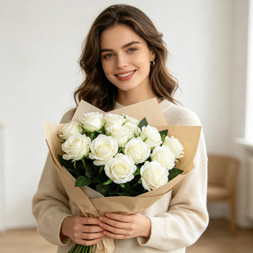 Artificial Silk Rose Bouquet, 52 cm