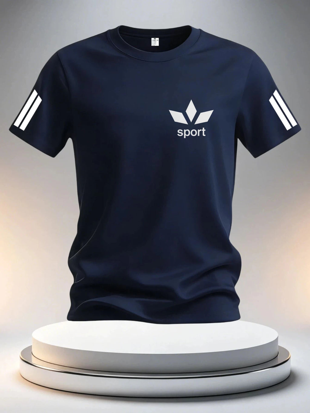 Men's Striped Graphic Sport T-Shirt