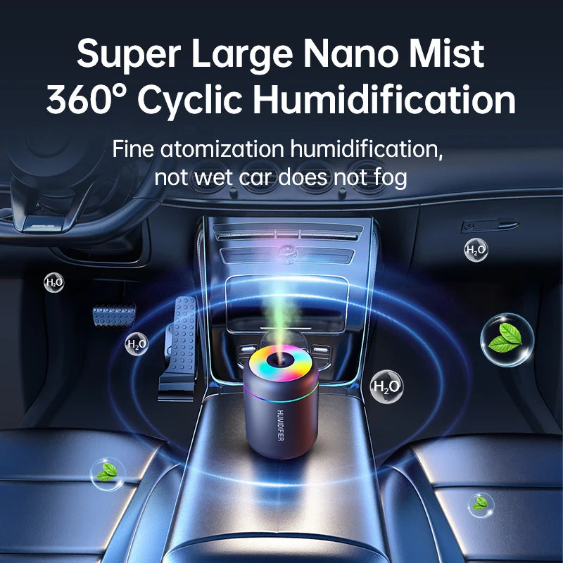 Mini USB Humidifier with Mist and Light, 180 ml