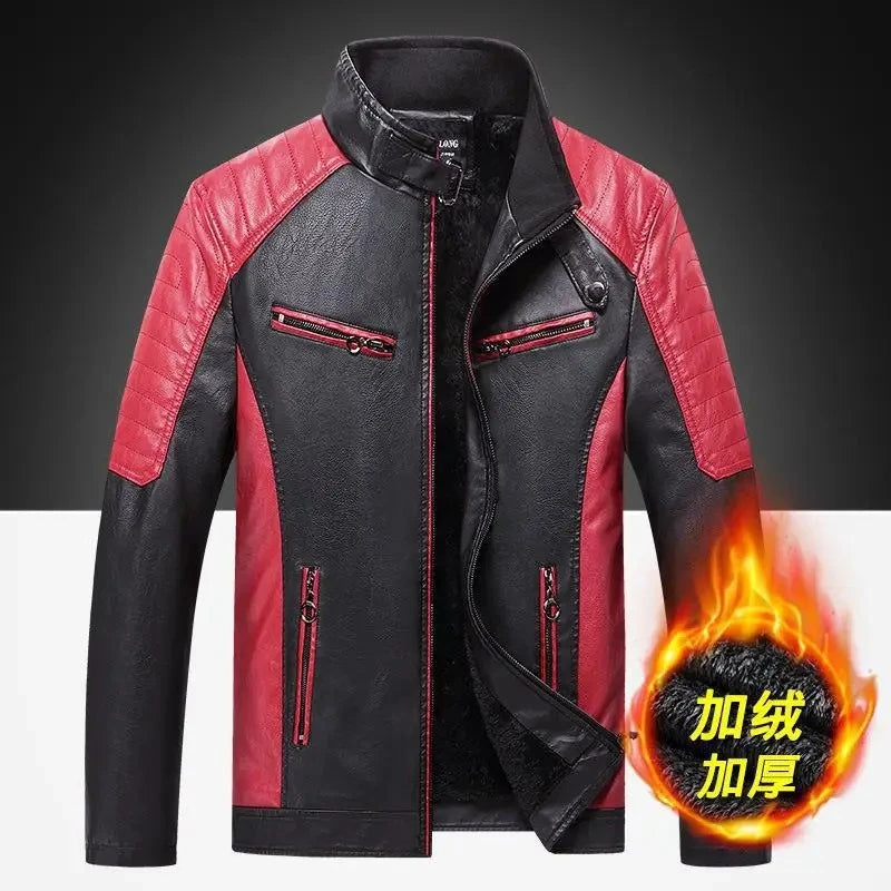 Unisex Retro Motorcycle-Inspired Stand-Collar Jacket
