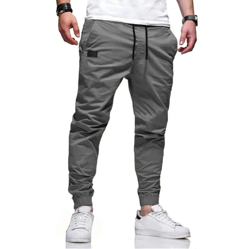Men's Slim-Fit Herringbone Cargo Jogger Pants