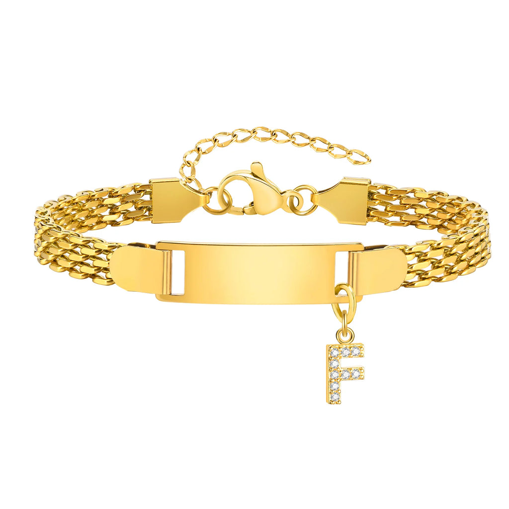 Personalized Stainless-Steel Initial Bracelet