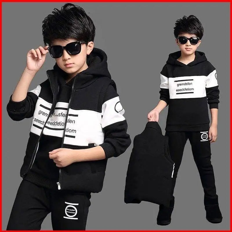 Kids’ 3-Piece Fleece Tracksuit – Jacket, Sweater & Trousers