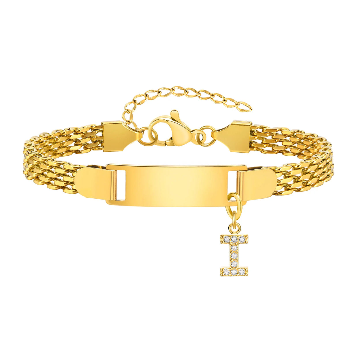 Personalized Stainless-Steel Initial Bracelet