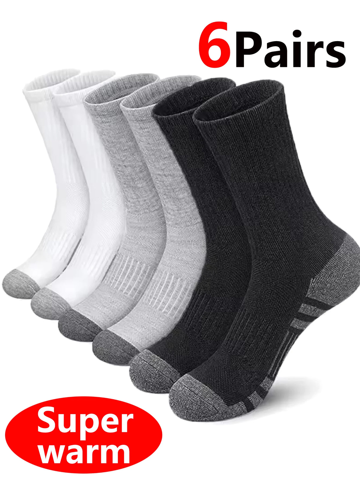 Men's Mid-Crew Cotton Athletic Socks