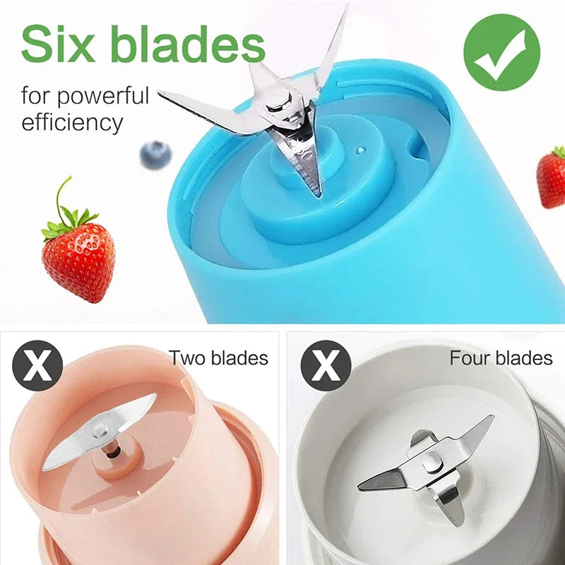 Portable USB Rechargeable Personal Blender, 380 ml