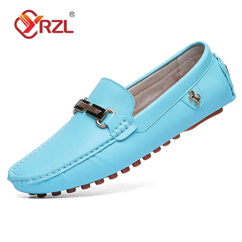YRZL Men’s Faux-Leather Slip-On Loafers