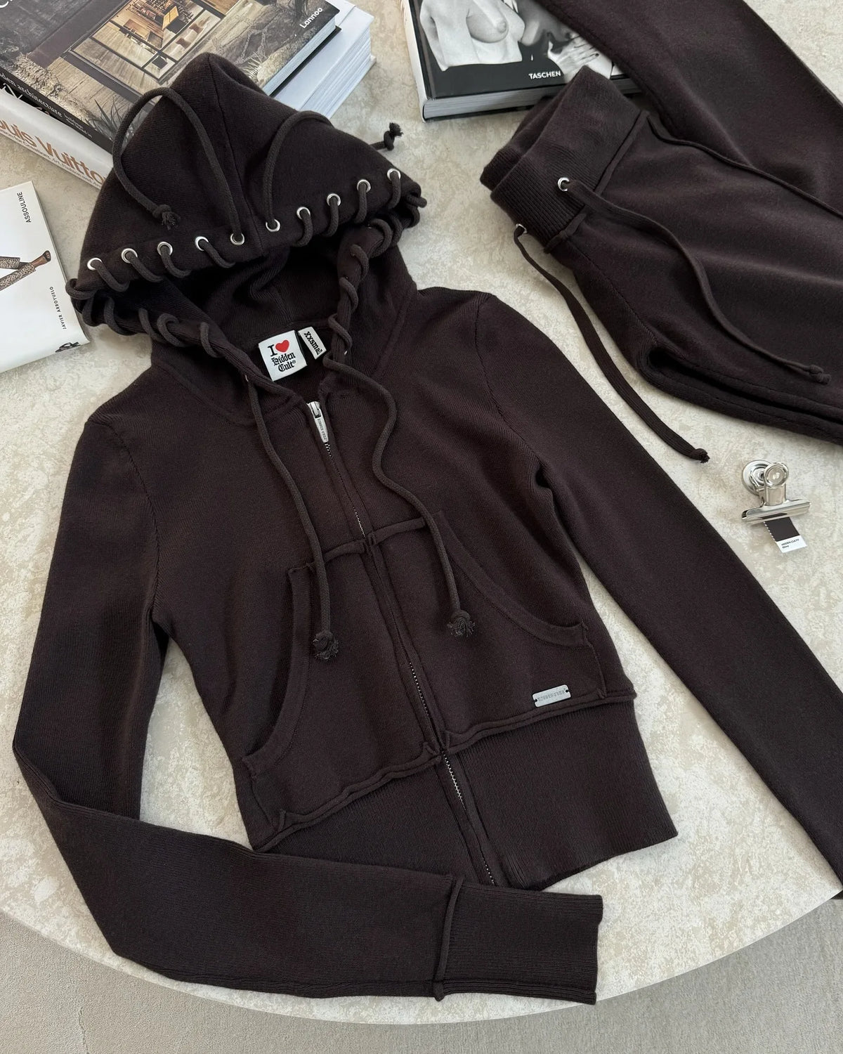 Women's Zip-Up Hoodie & Drawstring Pants Set