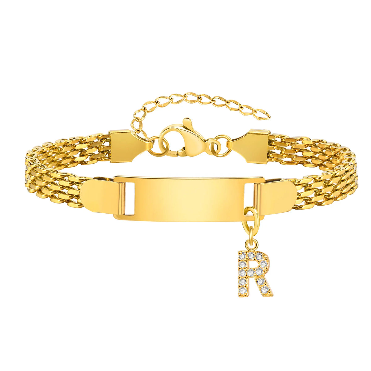 Personalized Stainless-Steel Initial Bracelet