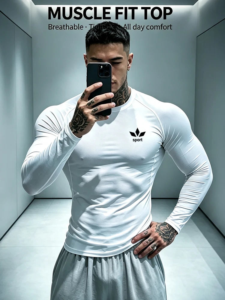 Men's Long-Sleeve Quick-Dry Training Shirt
