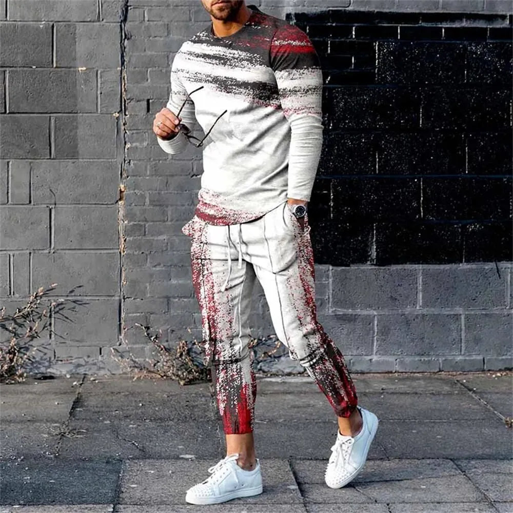 Men’s Printed Sweatshirt & Sweatpants Set
