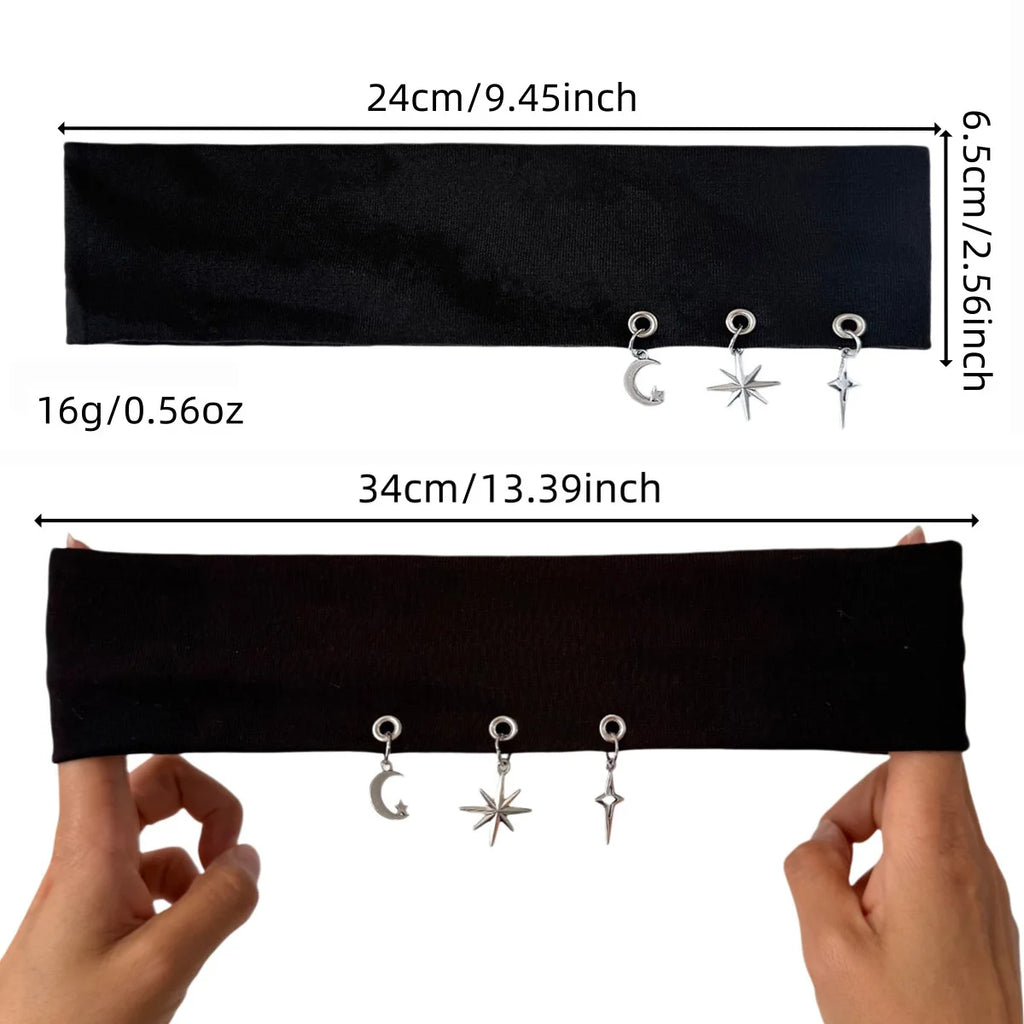 Women's Y2K Star & Moon Elastic Headband