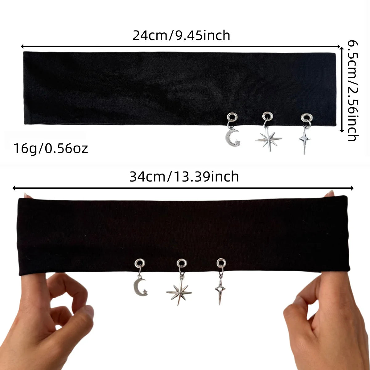 Women's Y2K Star & Moon Elastic Headband