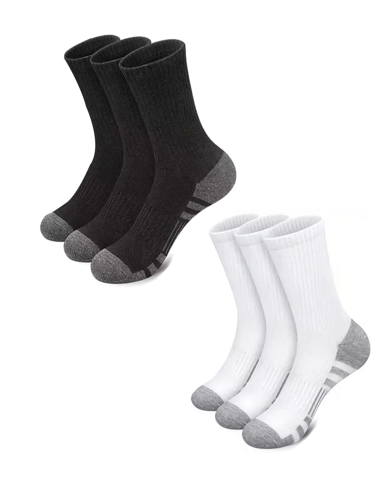 Men's Mid-Crew Cotton Athletic Socks