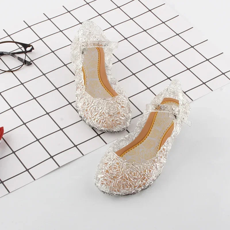 Girls' Buckle-Strap PU Leather Sandals