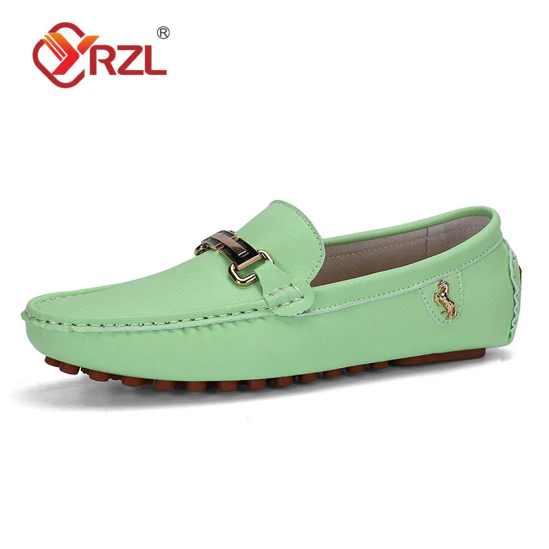 YRZL Men’s Faux-Leather Slip-On Loafers